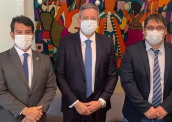 Arthur Lira recebe Dr Luizinho e Professor Lucas em Brasília