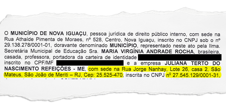 Empresa que fatura alto com merenda escolar na Baixada já apresentou quatro endereços desde 2018 e não é encontrada em nenhum deles