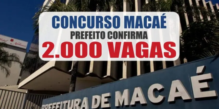 Prefeitura de Macaé (RJ) terá um novo concurso público ofertando mais de 2 mil vagas. O anúncio foi feito pelo prefeito da cidade, Welberth Rezende, durante um podcast.