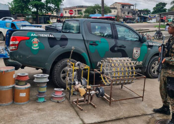 Uma fábrica clandestina de linha chilena foi fechada na Baixada.