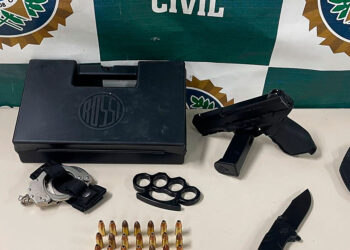 Indivíduo se passando por policial civil foi detido em um bar no Centro do Rio.