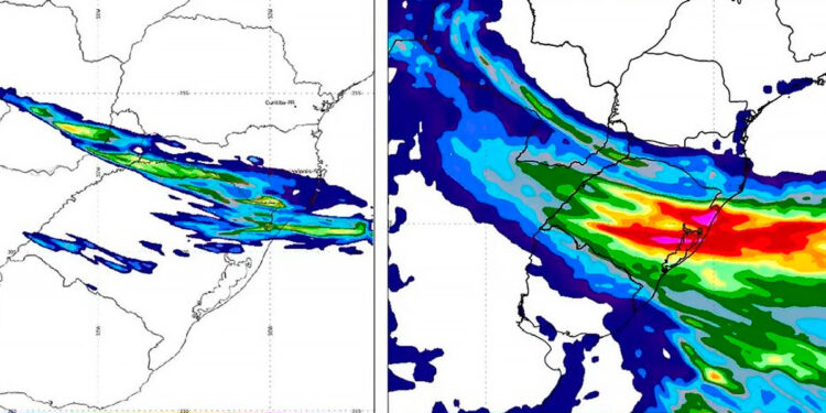 Inmet prevê chuvas intensas no Rio Grande do Sul a partir de sexta-feira (10).
