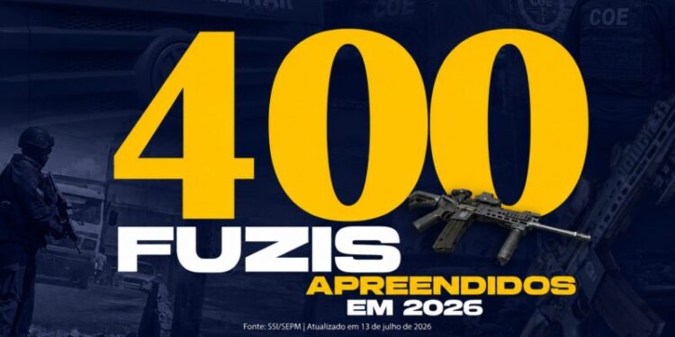 PMERJ alcança a marca de 400 fuzis apreendidos em 2026